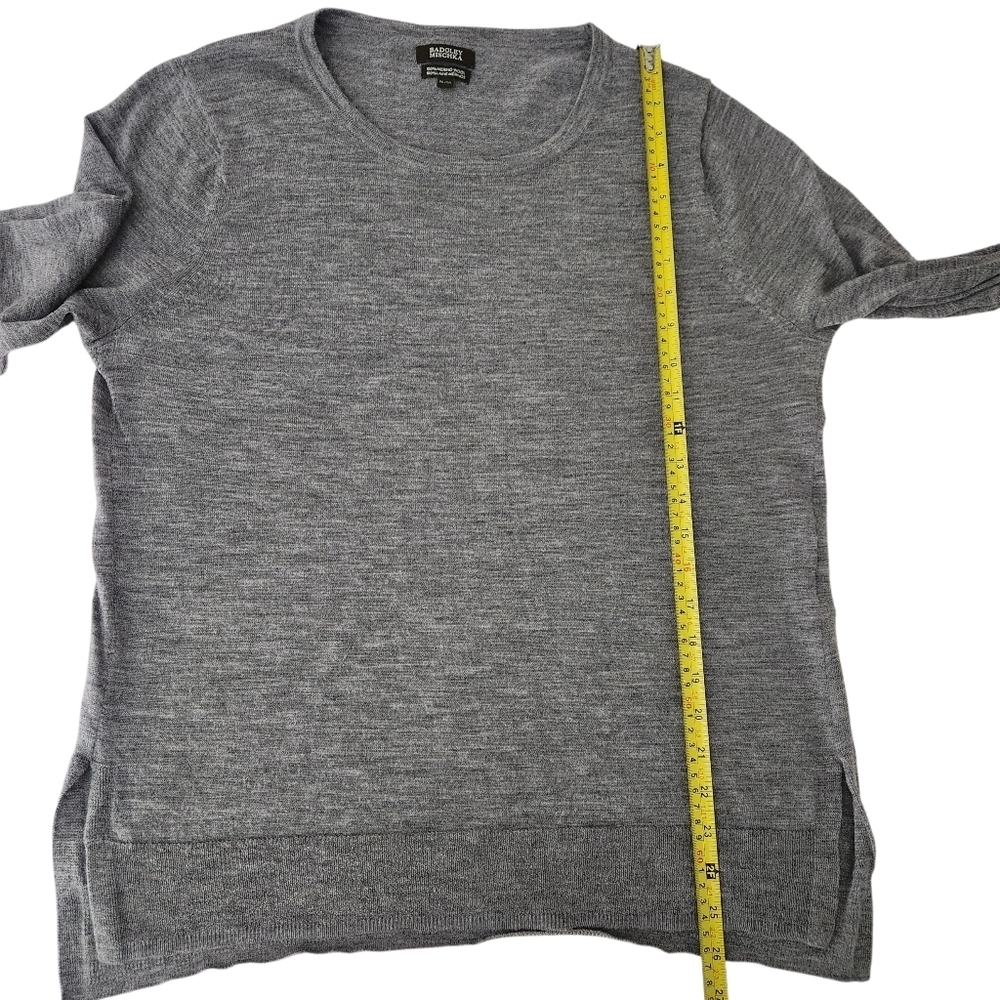 BADGLEY MISCHKA Grey 100% Merino Wool Lightweight Sweater xl - Picture 10 of 12